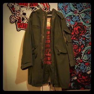 Gap project (RED) army green hooded jacket
